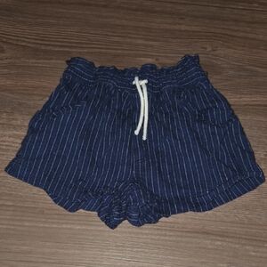 Zara Girls Pinstripe High Waist Shorts